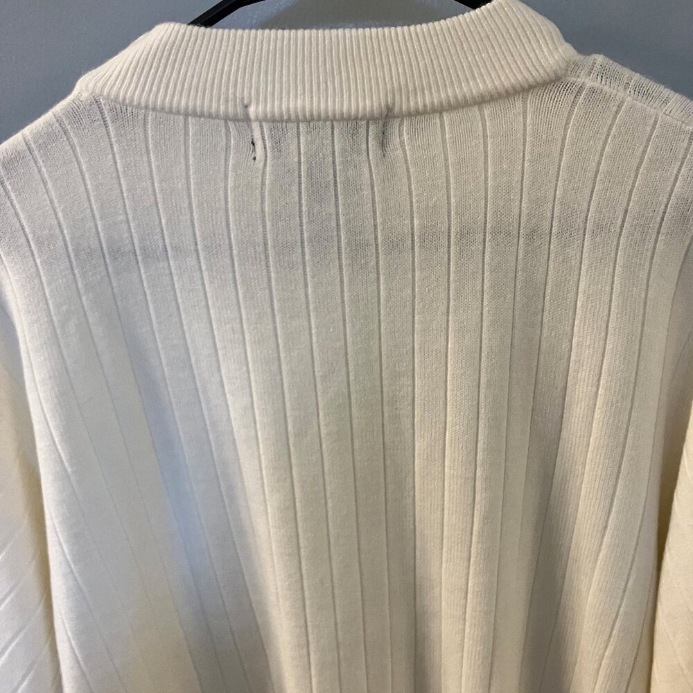 NWOT Bice Moch Turtleneck Ribbed Ivory Sweater Large🙂 - Picture 7 of 8